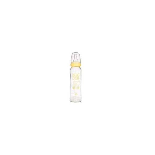 Orta Akış Isıcam Biberon (250 ml) / Sarı