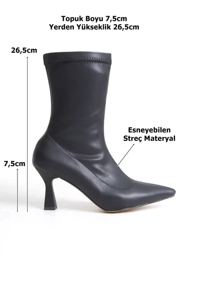 Serenity Kadın Siyah Streç Bot TR006K01A - Resim 2
