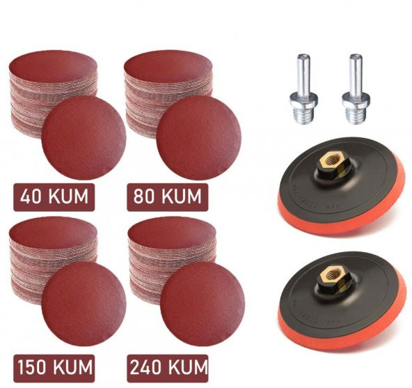 Ugr-Nikon Cırt Zımpara Seti + Matkap Aparatı 115 mm (104 Parça) - 2