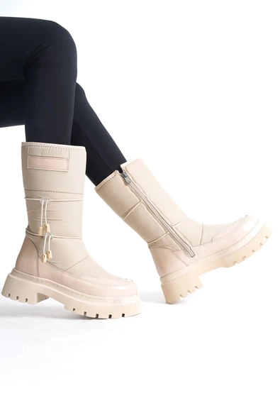 Serenity Kadın Günlük Kalın Tabanlı Karbotu Krem Renk TR001K07B - 4