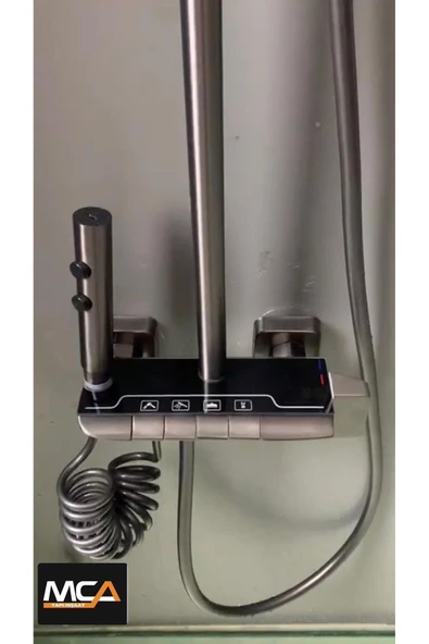 TERMOSTATİK ANTRASİT ULTRA LÜKS  BANYO SETİ 4 FONKSIYONLU - 2