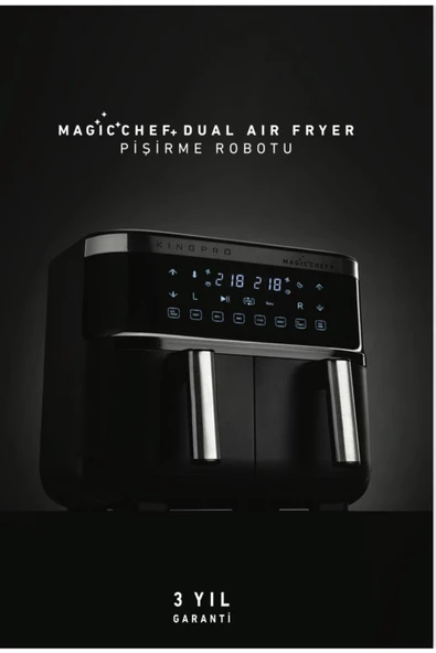 King Pro Kyf32 Magıcchef Plus Dual AirFryer Pişirme Robotu