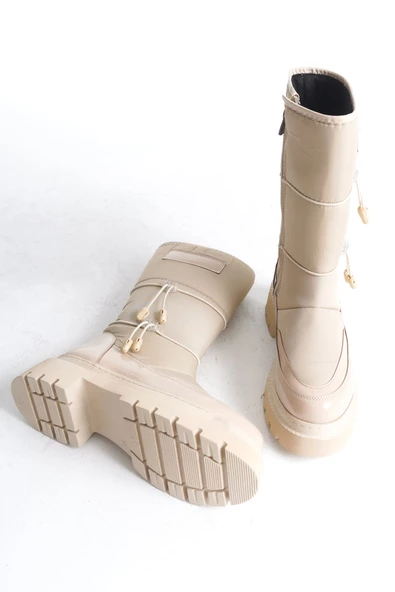 Serenity Kadın Günlük Kalın Tabanlı Karbotu Krem Renk TR001K07B - 6