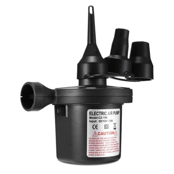 12V Araç Çakmağından Çalışan 3 Başlık Çift Fonk. Elektrikli Pompa - 7