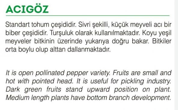 ATA TOHUMU YERLİ DOĞAL SÜS BİBERİ 1000 ADET TOHUM - Resim 2