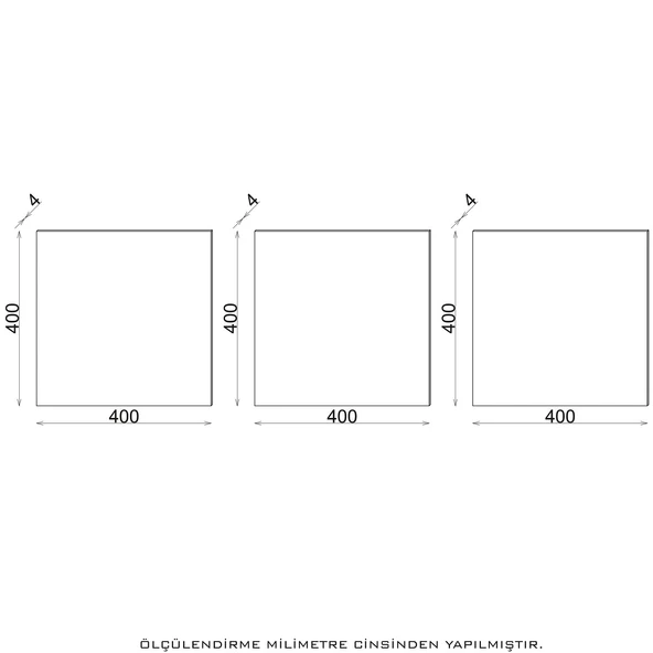 FİYA 40 x 40 Dekoratif Ayna (Askılı) - 4
