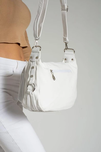 Kadın Postacı Çanta Çapraz Askılı Saten Kumaş Omuz Çantası 32*22 Cm Mega Günlük Omuz Çantası - 3