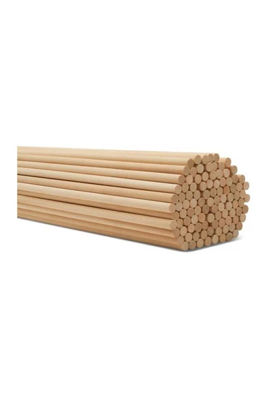 ncy  Bambu Yuvarlak Ahşap Maket Çubukları 35 Cm 130 Adet 5 Mm