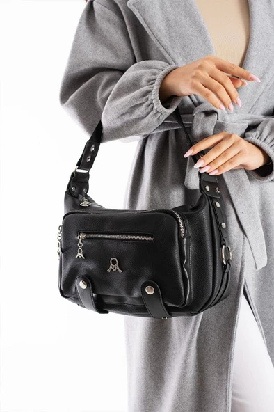 Kadın Postacı Çanta Çapraz Askılı Vegan Deri Omuz Çantası 32*22 Cm Suni Deri Mega Bag - 10