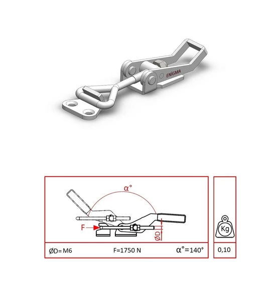 Kaput Kilidi Gerdirme Aparatı 93806 Y Galvaniz