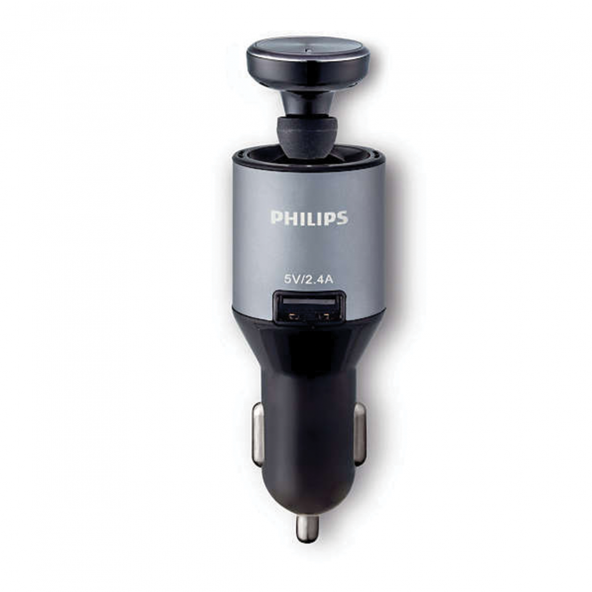 Philips SHB1803 Bluetooth Mono Kulaklık & Araç Şarj Cihazı Bir Arada Combo Ürün - 5