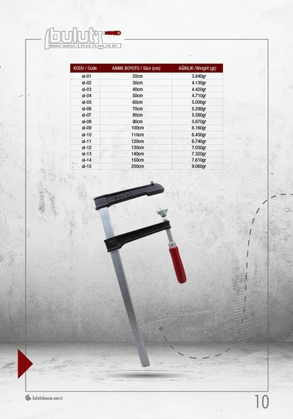BULUT Uzun Çeneli İşkence 90 cm - 900x215 mm - 3