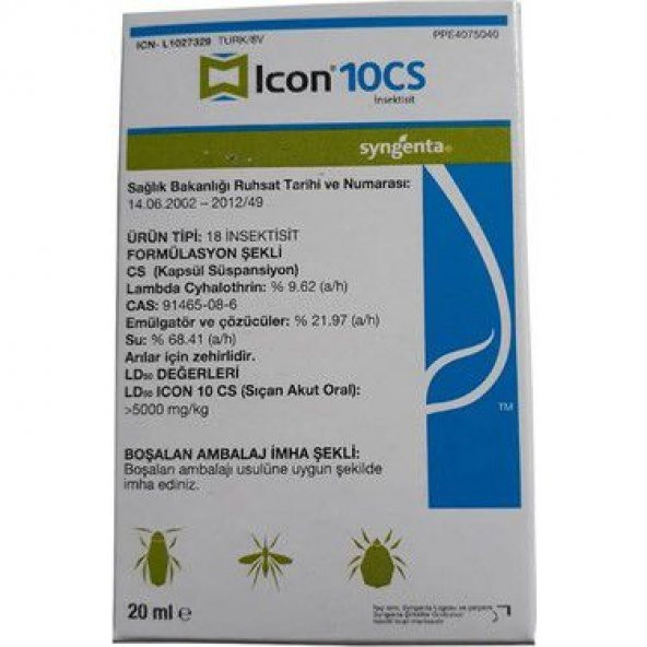 ICON 10 CS 20 ml - İç Mekan Dış Mekan Genel Haşere ve Akrep ilacı