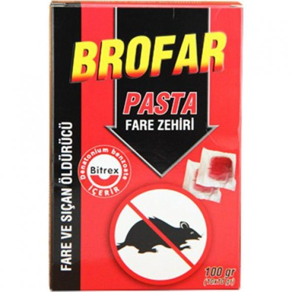 Brofar Pasta Sıçan Ve Fare Zehiri Pakette 10 Adet Pasta