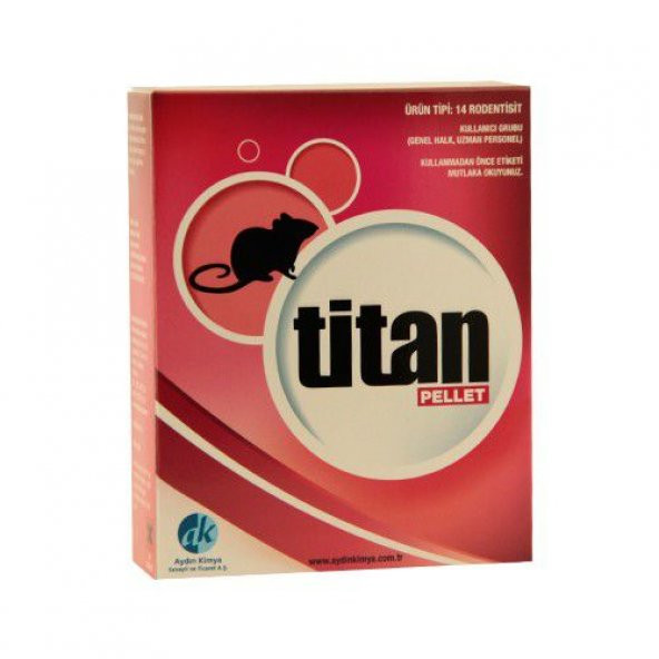 Titan Pellet Fare Zehiri Sıçan İlacı 80 Gr