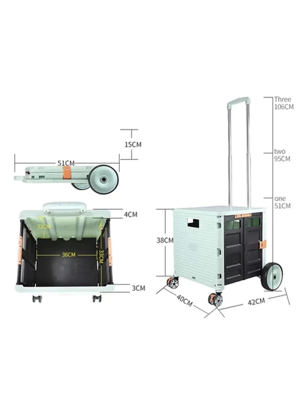 Germany Style Katlanabilir Portatif Pazar ve Market Arabası 40 kg - 5