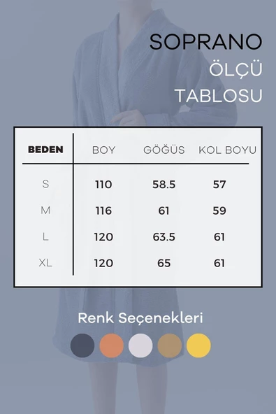Soley | Soprano | %100 Pamuklu Premium Bornoz - 9