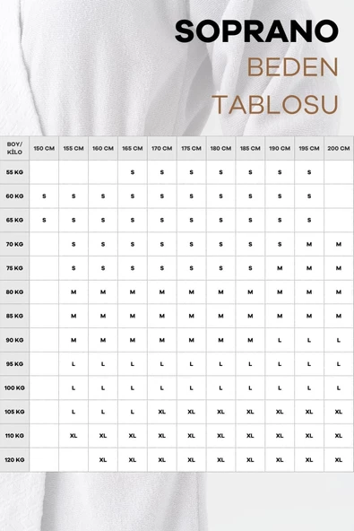 Soley | Soprano | %100 Pamuklu Premium Bornoz - 8