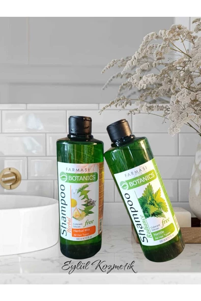 FARMASİ Farması Botanıcs Herbal Mıx + Isırganlı Şampuan 500 ml X 2 Adet