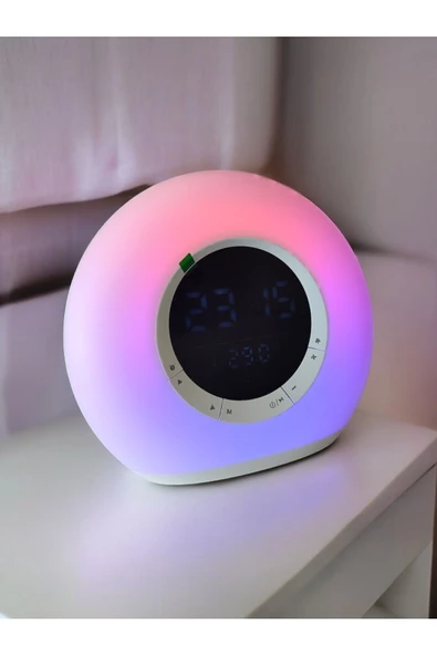 Kensa HOPARLÖR P11 BLUETOOTH TERMOMETRE SAAT VE SAATÇALAR LED MÜZİK ÇALAR RENKLİ AMBİYANS VE IŞIKLAR - 7