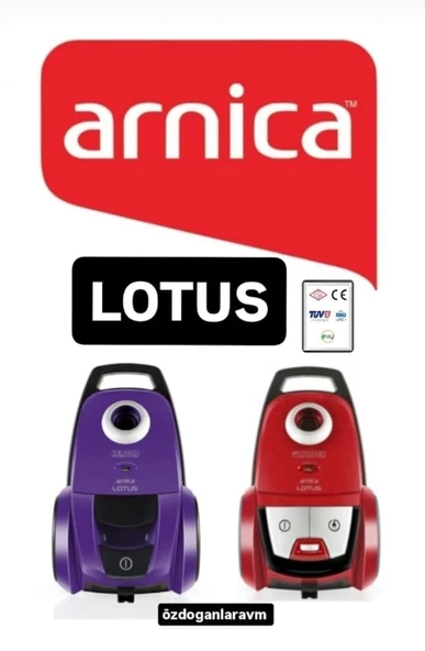 Arnıca Lotus ET14260 ve ET14280 Süpürge Toz Torbası 10 Adet Motor Filitreli