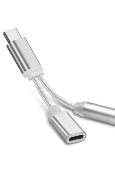 Kensa Usb-c Çoklu Dönüştürücü Şarj Ve Kulaklık Type-c To Aux And Type-c - Resim 2