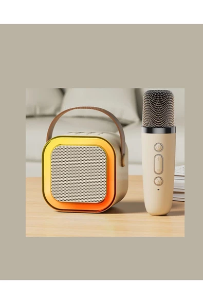 Kensa KH-450 Mikrofon Destekli Rainbow Aydınlatmalı Bluetooth Hoparlör Karaoke Ses Kutusu - 3