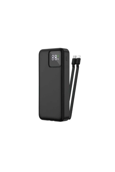 Kensa Powerbank Kendinden Kablolu 22.5 W Hızlı Ve Güçlü 20.000 Mah Typc-e Ve Lightning Kablolu - 4