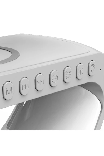 bestdijital G Shape Kablosuz Şarj Standlı Bluetooth hoparlör RGB Led Gece Lambası - 2