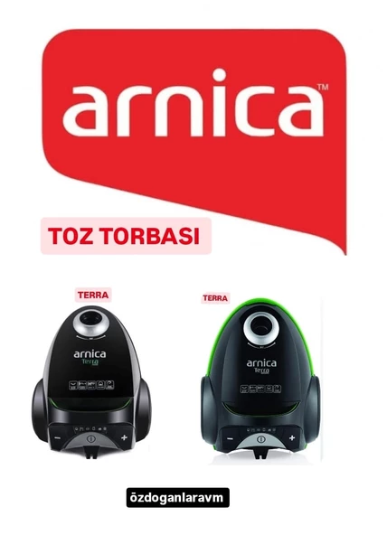 Arnica Terra Green  Süpürge Toz Torbası 10 Adet Motor Filitreli