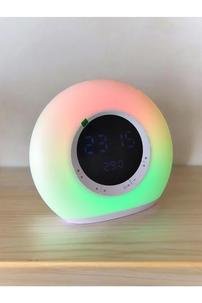 Kensa HOPARLÖR P11 BLUETOOTH TERMOMETRE SAAT VE SAATÇALAR LED MÜZİK ÇALAR RENKLİ AMBİYANS VE IŞIKLAR - 2