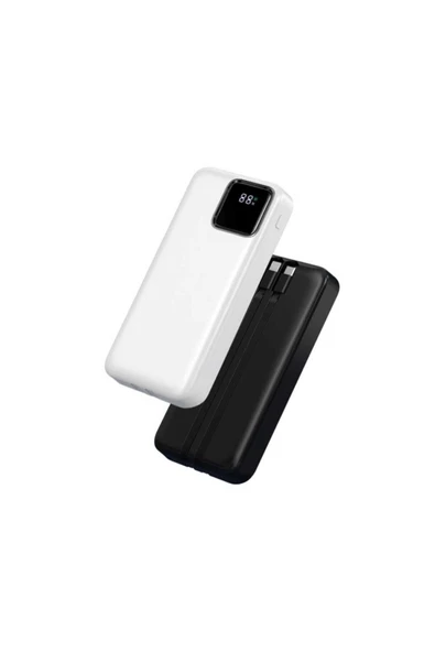 Kensa Powerbank Kendinden Kablolu 22.5 W Hızlı Ve Güçlü 20.000 Mah Typc-e Ve Lightning Kablolu - 2