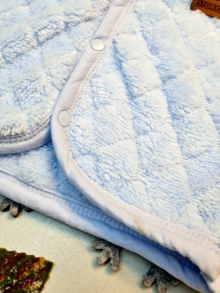 Erkek Bebek Kışlık Peluş Çıtçıt Kapamalı Yelek - 3