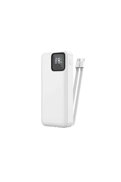Kensa Powerbank Kendinden Kablolu 22.5 W Hızlı Ve Güçlü 20.000 Mah Typc-e Ve Lightning Kablolu - 3