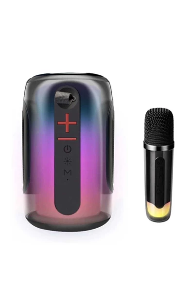 Kensa LeaserTech Pluse 8 Mikrofonlu Bluetooth Hoparlör Ses Bombası Karaoke Seti