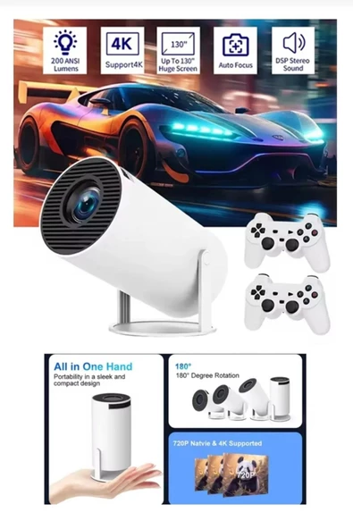 leasertech Oyun Konsollu Projektör 2 In 1 Game Projektor Yeni Nesil - 2