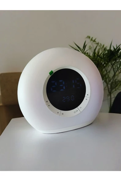 Kensa HOPARLÖR P11 BLUETOOTH TERMOMETRE SAAT VE SAATÇALAR LED MÜZİK ÇALAR RENKLİ AMBİYANS VE IŞIKLAR