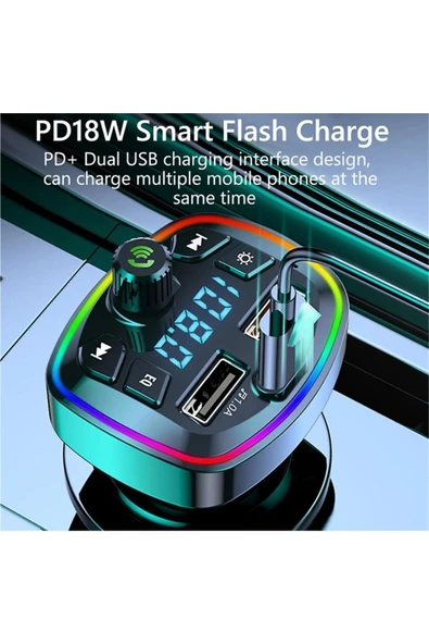 Kensa Araç Bluetooth FM Transmitter MP3 ve Şarj - 3
