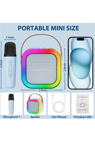 Kensa Karaoke Mikrofon Hoparlör Seti - 2