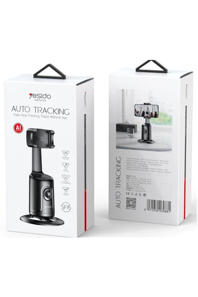 Fogy 360 Derece Yapay Zeka Yüz Takipli Gimbal Tripodlu Selfie Çubuğu - 2