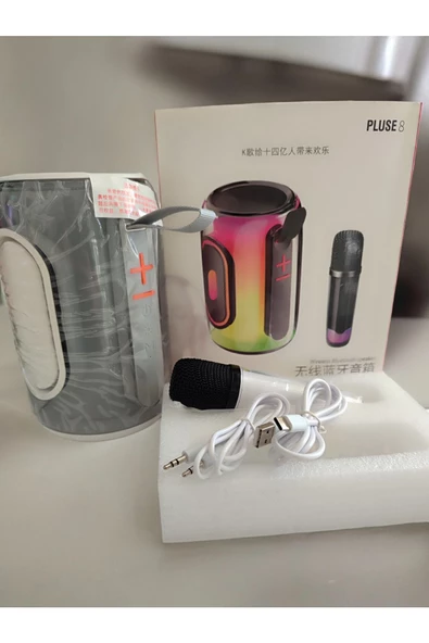 Kensa TAŞINABİLİR KABLOSUZ MİKROFONLU BT HOPARLÖR SON ÇIKAN PLUSE8 SERİSİ YENİ NESİL ULTRA GÜÇLÜ SES - 6