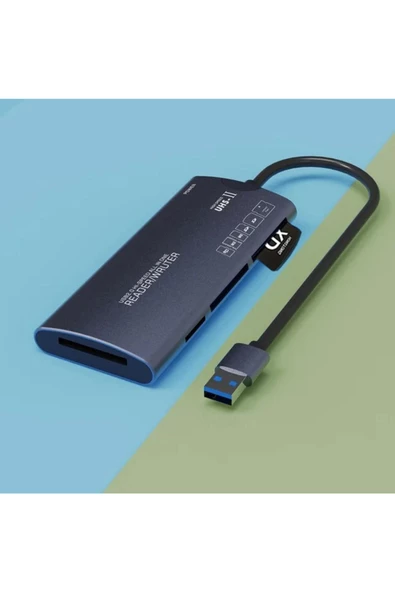 Kart Okuyucu USB Kablolu Çoklu Portatif Taşınabilir USB A Card Reader TF/SD/MS /M2 /XD/CF ZR802