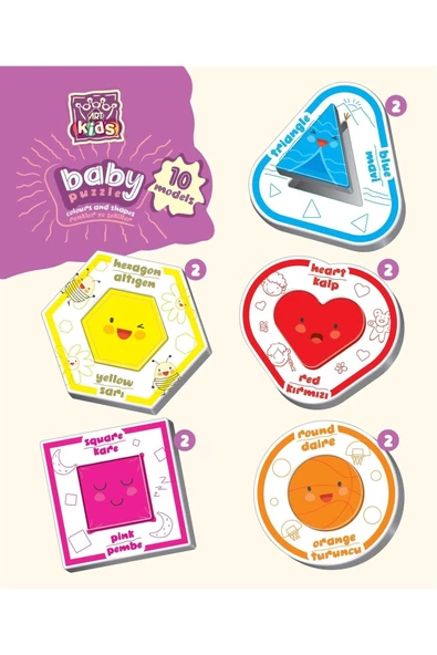 Şekiller Ve Renkler Baby Puzzle Art Kids - 2