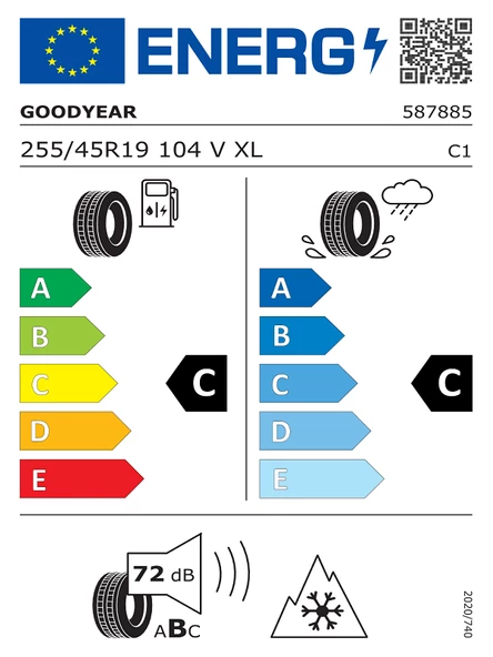 Goodyear 255/45R19 104V UG Perf + T0 XL SCT FP Oto Kış Lastiği (Üretim Yılı: 2024) - 2