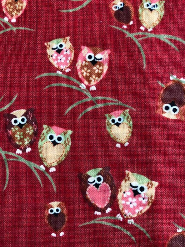 Patchwork Kumaşı - Baykuş Desenli KM28 - 3