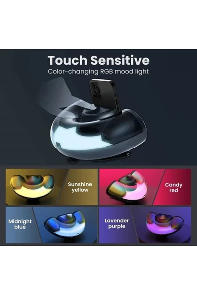 Bluetooth Hoparlör Çift Telefon Şarj Desteği Usb Kablosuz Şarjlı Radyo Çalar Saat Bluetooth Wd100 - 5