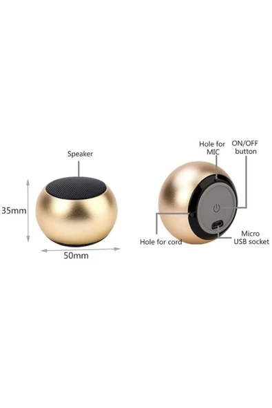 Taşınabilir Bluetooth Speaker Seyahatlerde Bisiklet Sürüşlerinde Kullanım Mini Kablosuz Hoparlör M3 - 3
