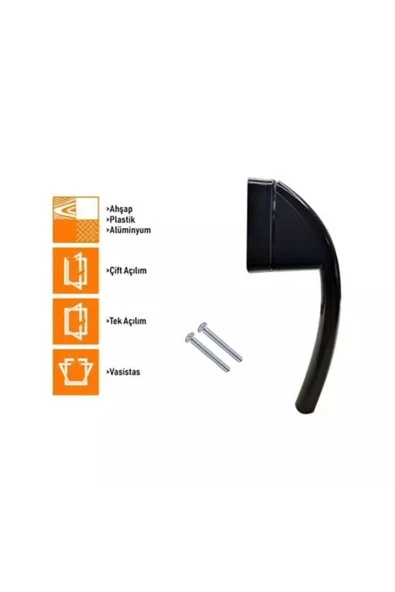 Roto Swing Secustik Siyah Pencere Kolu - 2