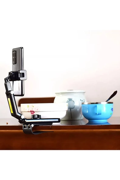 Araç İçi Telefon Tutucu  Araç Güneşlik Montaj İster Selfie Çubuğu İster Masaya Montaj  Sun-Mlt-33 - Resim 7