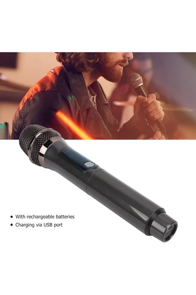 2 Adet Kablosuz Wn04 Amfi Hoparlör Için Mikrofon Karaoke Mikrofonu Sahne Performansı Partiler - 4